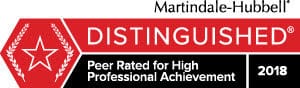 Premio distinguido Martindale-Hubbell 2018 por alto logro profesional
